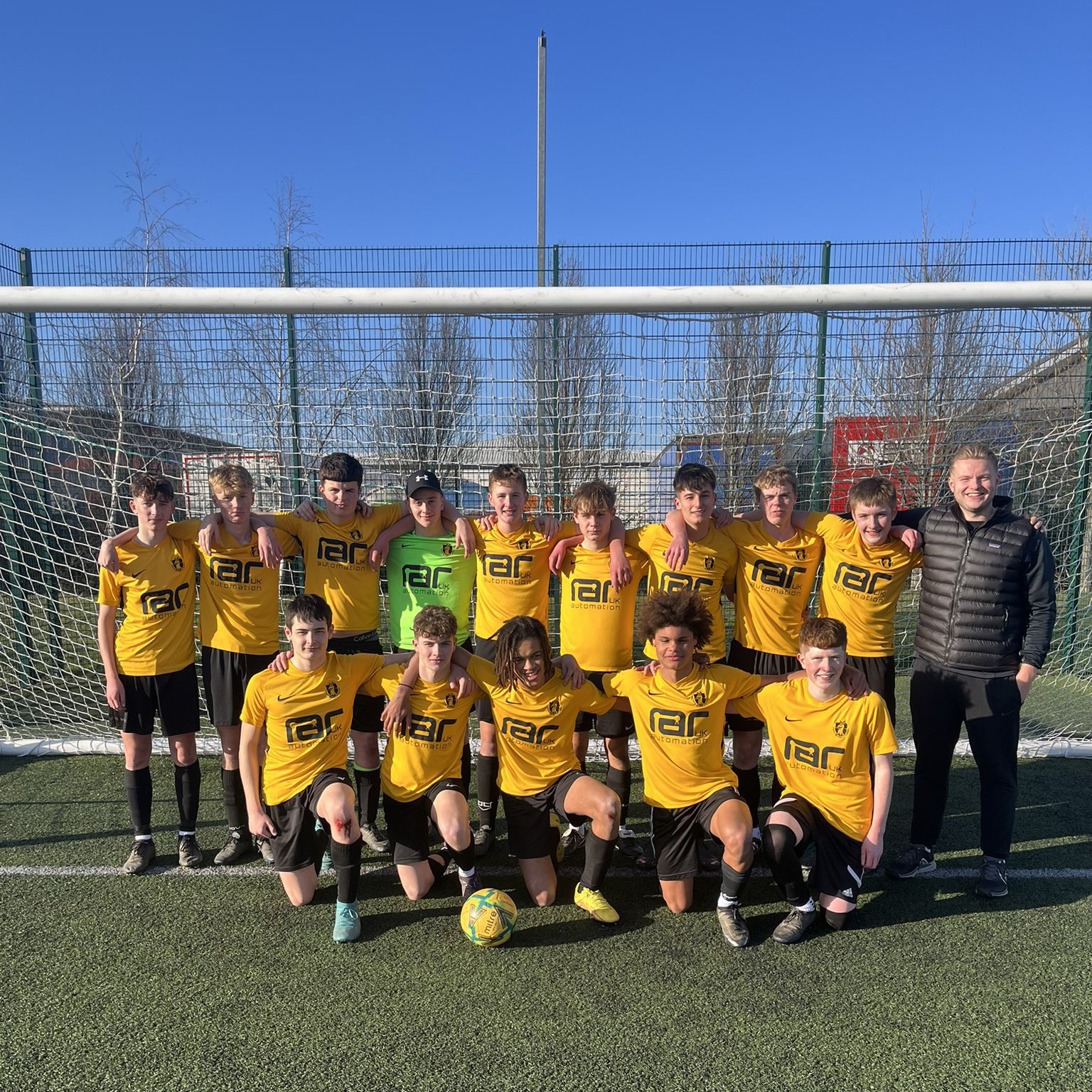 U16 B Boys' football team photo