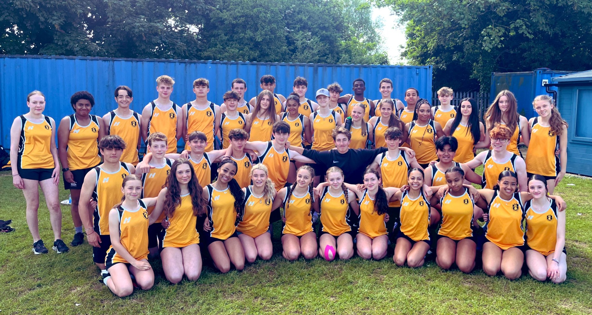 Team photograph of our Year 9 and 10 athletics teams